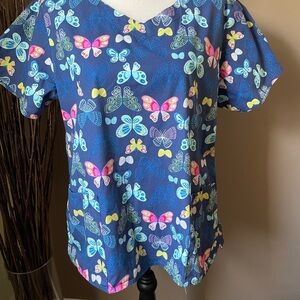 Colorful Butterfly Print Top